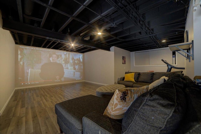 interior space featuring hardwood / wood-style floors