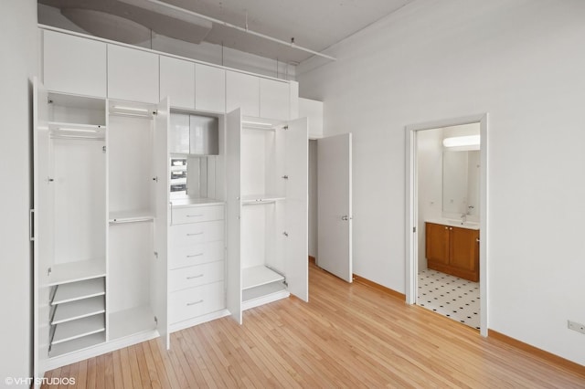 unfurnished bedroom featuring light hardwood / wood-style floors