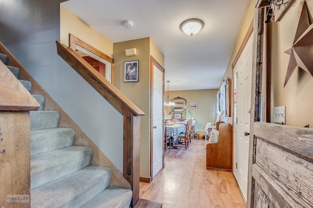 entrance foyer featuring light hardwood / wood-style flooring