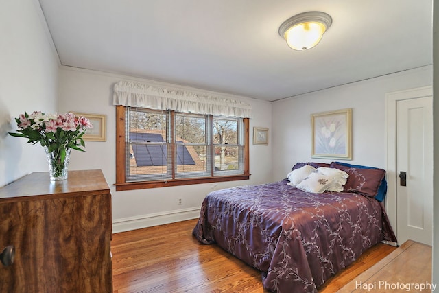 bedroom featuring wood-type flooring