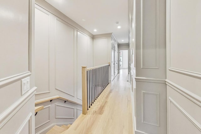 hallway featuring light hardwood / wood-style floors