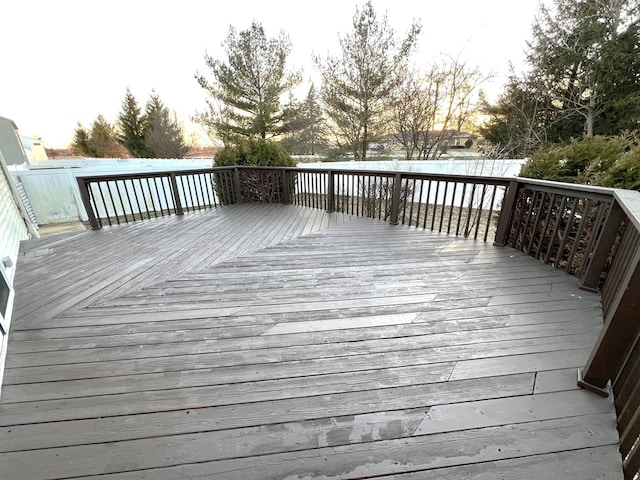 view of deck at dusk