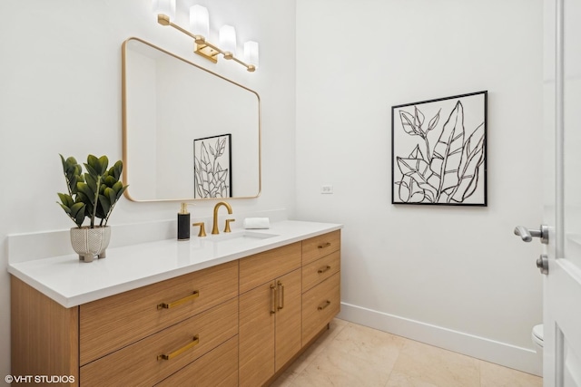 bathroom featuring vanity and tile patterned floors