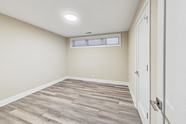 unfurnished bedroom with light hardwood / wood-style flooring