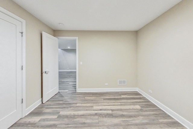 empty room featuring light hardwood / wood-style flooring