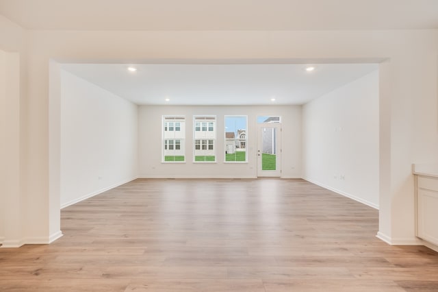 interior space with light wood-type flooring