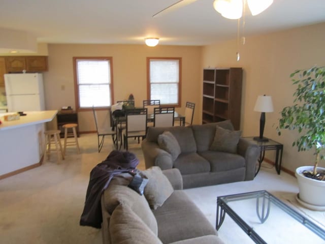 view of carpeted living room