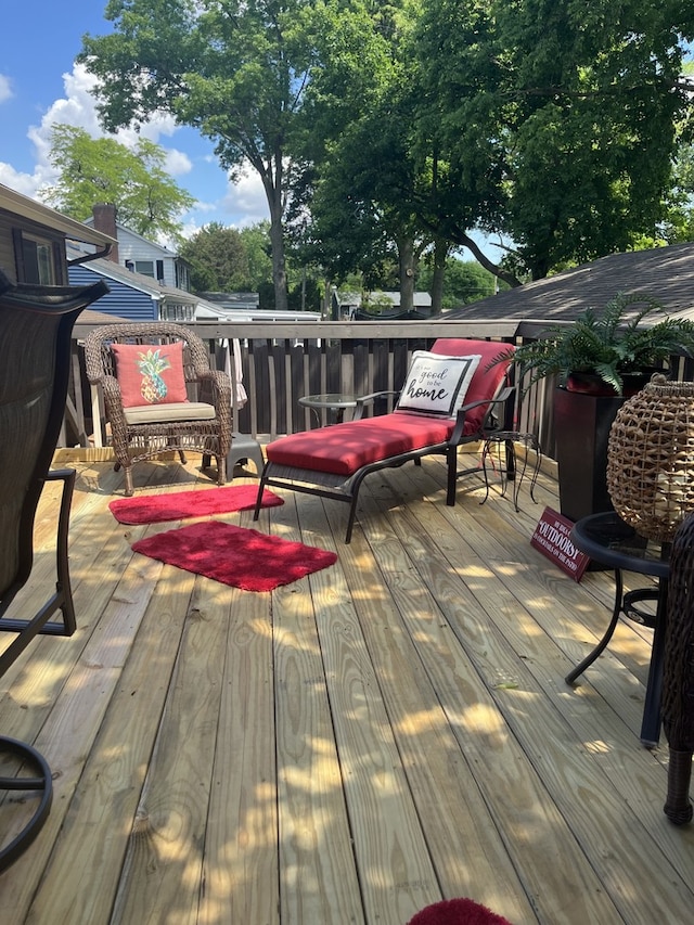 view of wooden deck