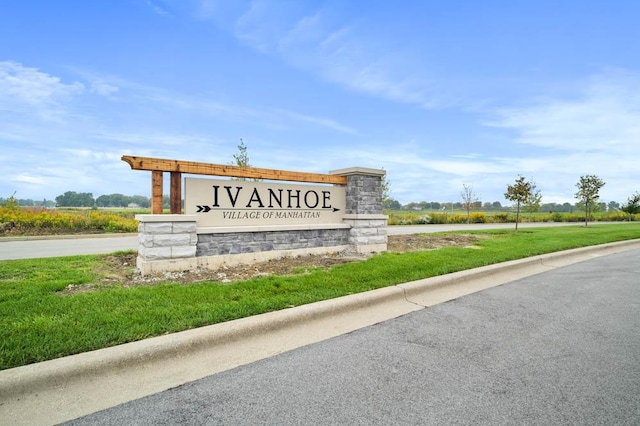 view of community sign