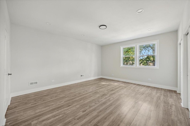 unfurnished bedroom featuring light hardwood / wood-style floors