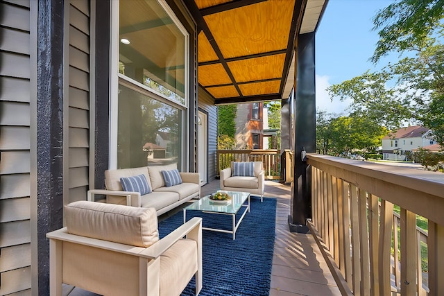 deck featuring an outdoor hangout area