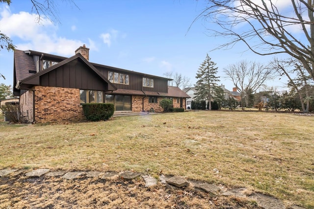 exterior space with a lawn