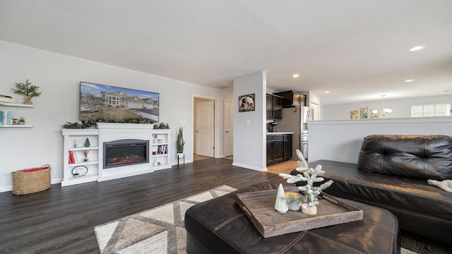 living room featuring hardwood / wood-style flooring