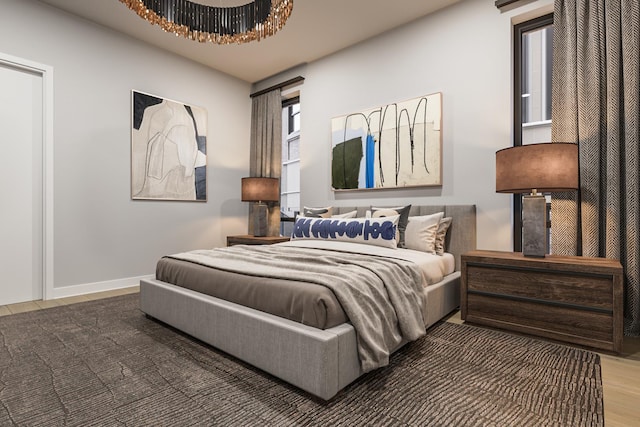 bedroom featuring hardwood / wood-style floors