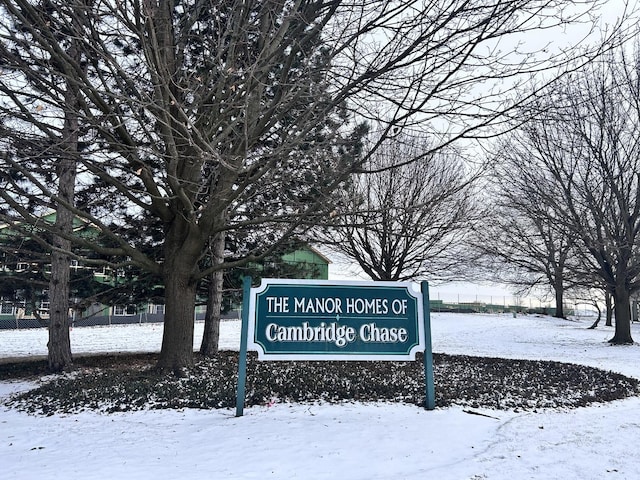 view of community sign