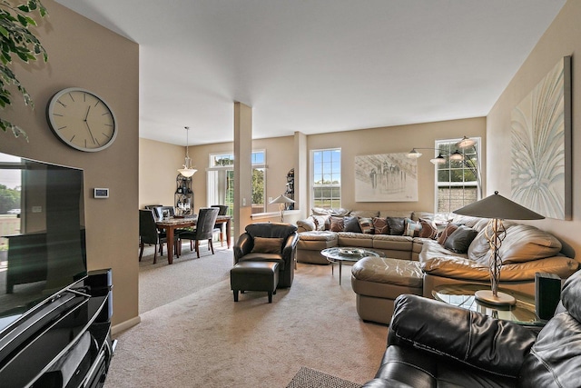 view of carpeted living room