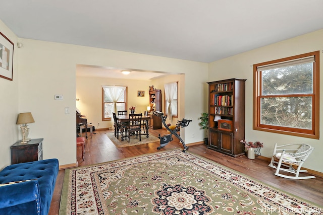 interior space featuring hardwood / wood-style flooring