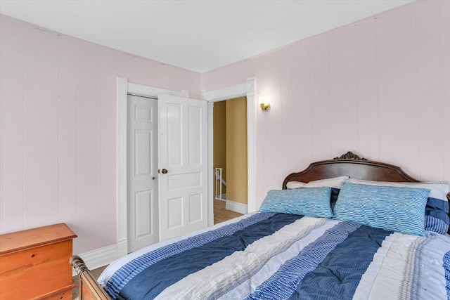 bedroom featuring a closet