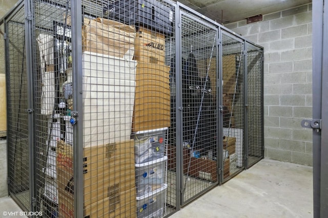 view of storage area