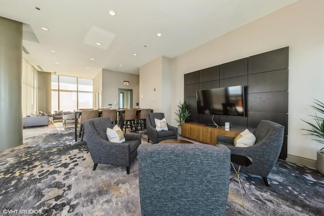 view of carpeted living room