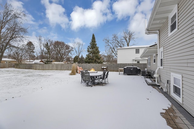 view of snowy yard