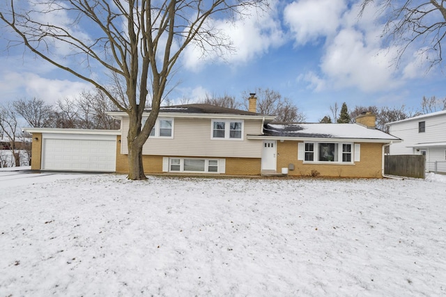 tri-level home with a garage