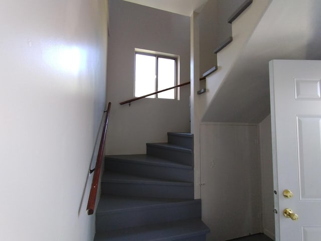 view of stairway