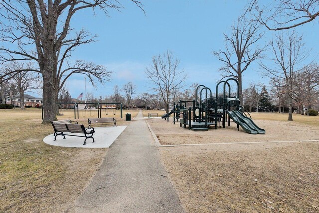 view of yard featuring a playground