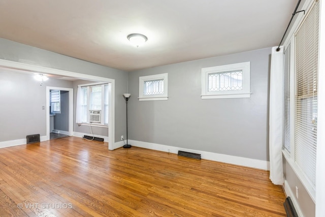 interior space with hardwood / wood-style floors