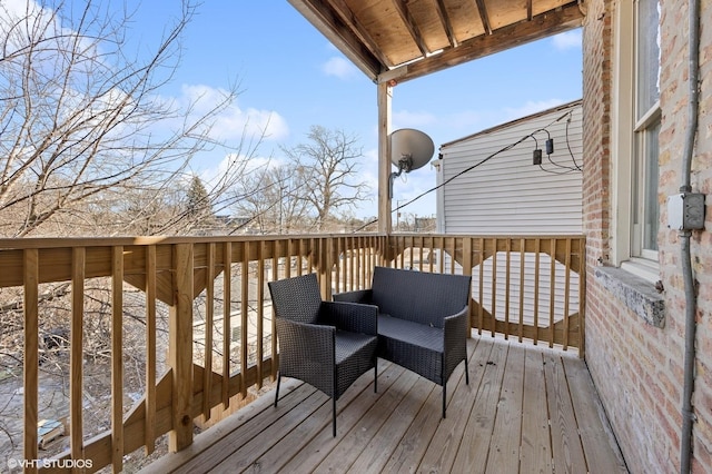 view of wooden terrace