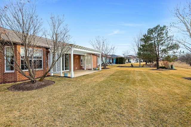 view of yard featuring a patio area