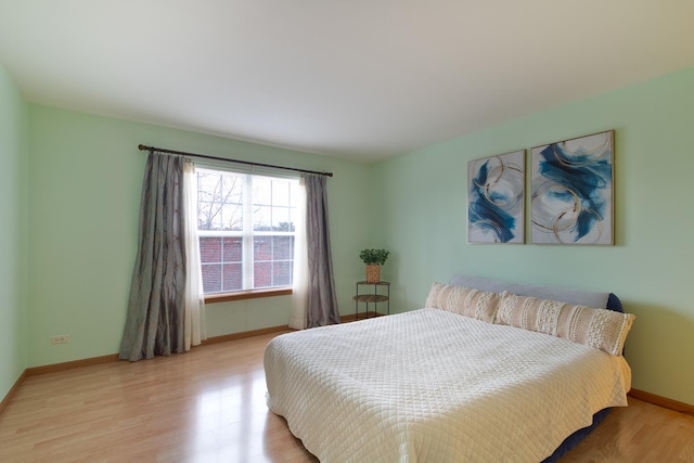 bedroom featuring light hardwood / wood-style flooring