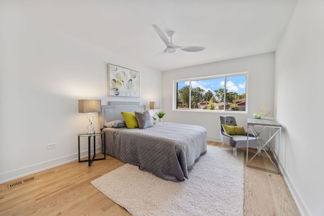 4932 Brummel St, Skokie, IL 60077 - bedroom with light wood-style flooring and a ceiling fan
