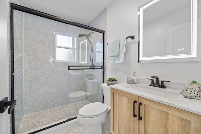 4932 Brummel St, Skokie, IL 60077 - bathroom featuring vanity and a stall shower