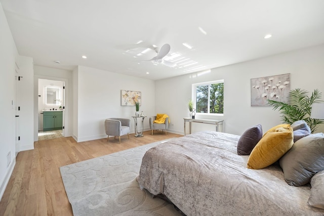 4932 Brummel St, Skokie, IL 60077 - bedroom with light wood-type flooring and recessed lighting