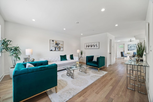 4932 Brummel St, Skokie, IL 60077 - living area with wood finished floors and recessed lighting