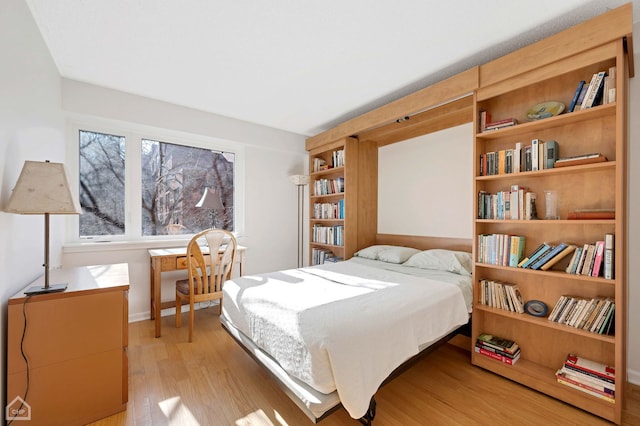 bedroom featuring light wood-type flooring