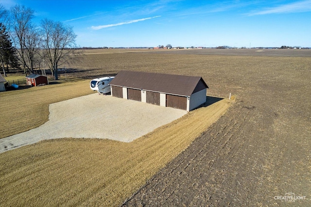 aerial view featuring a rural view