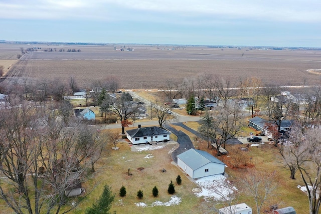 aerial view featuring a rural view