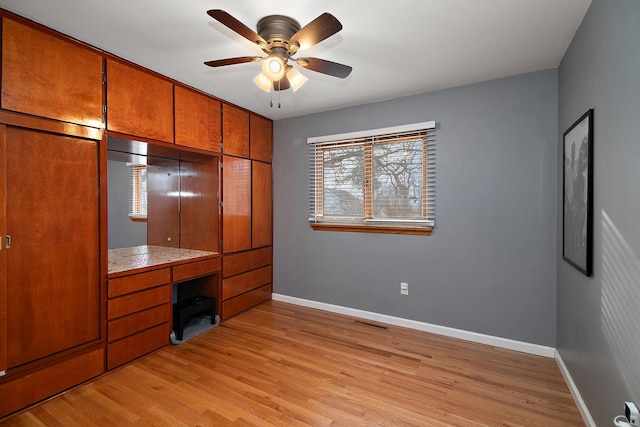 interior space with light hardwood / wood-style flooring