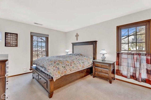 view of carpeted bedroom