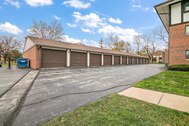 garage with cooling unit