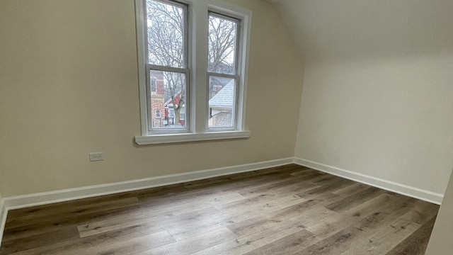 bonus room with light hardwood / wood-style flooring