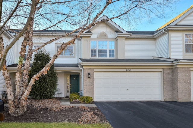 view of property featuring a garage