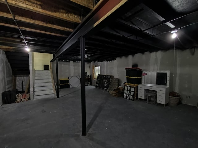 view of basement