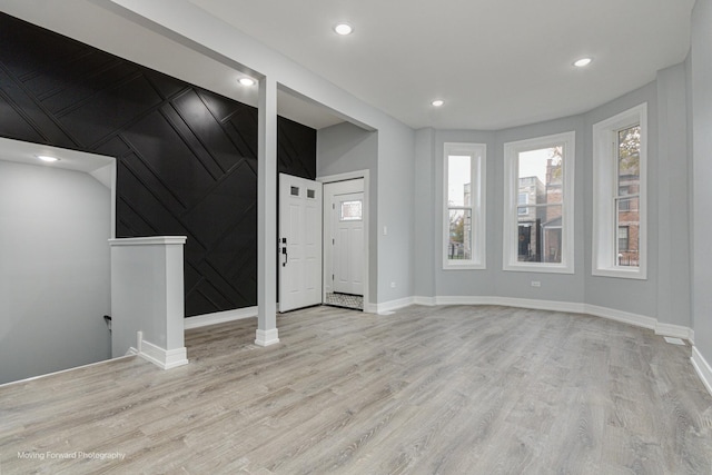 entryway featuring light hardwood / wood-style flooring