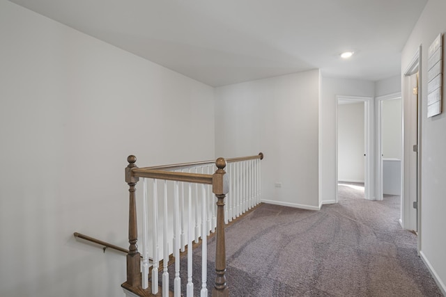 hallway with carpet