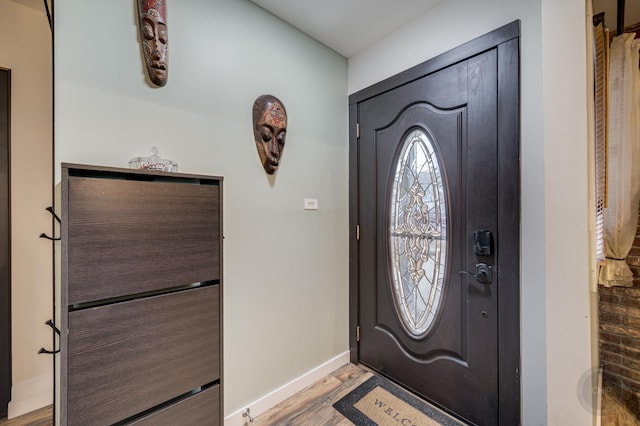 entryway featuring light wood-type flooring