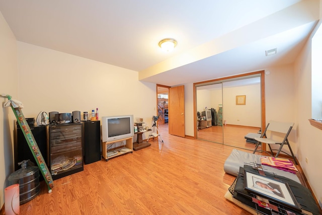 interior space with wood-type flooring