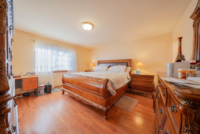 bedroom featuring light wood-type flooring